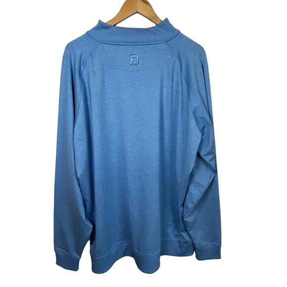 Footjoy Men’s Lightweight Quarter Zip Sweater in Light Blue - Picture 3 of 4